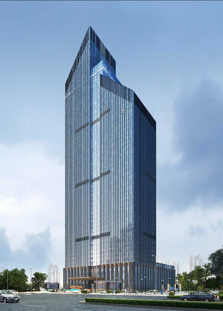 恭喜众邦国贸中心首批单元板块幕墙顺利完成吊装